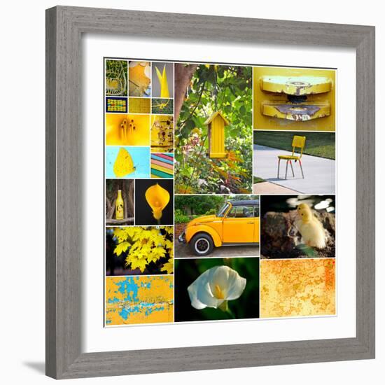 Hello Sunshine Collage-Gail Peck-Framed Photo