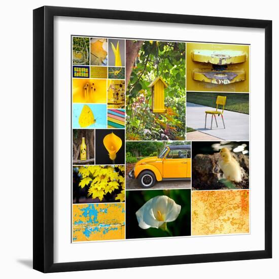 Hello Sunshine Collage-Gail Peck-Framed Photo