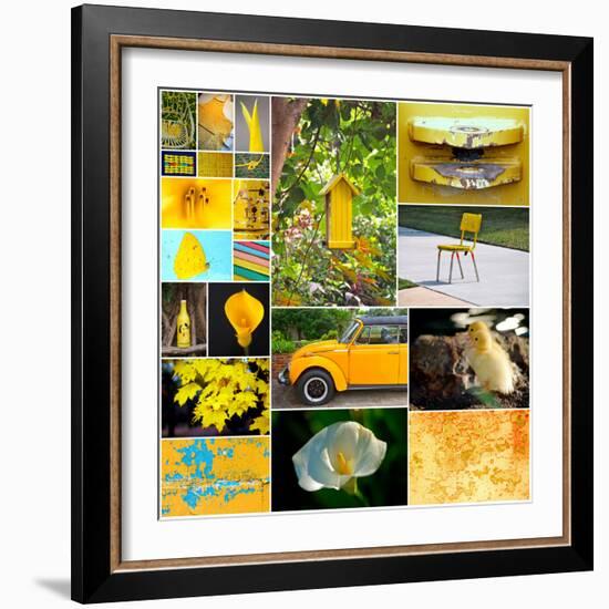 Hello Sunshine Collage-Gail Peck-Framed Photo