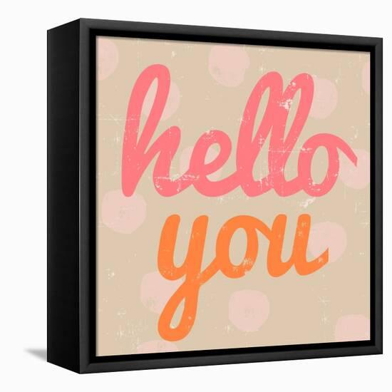 Hello You Polka Dot-Lola Bryant-Framed Stretched Canvas