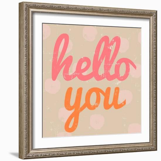 Hello You Polka Dot-Lola Bryant-Framed Art Print