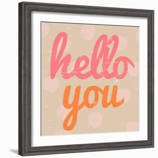 Hello You Polka Dot-Lola Bryant-Framed Art Print