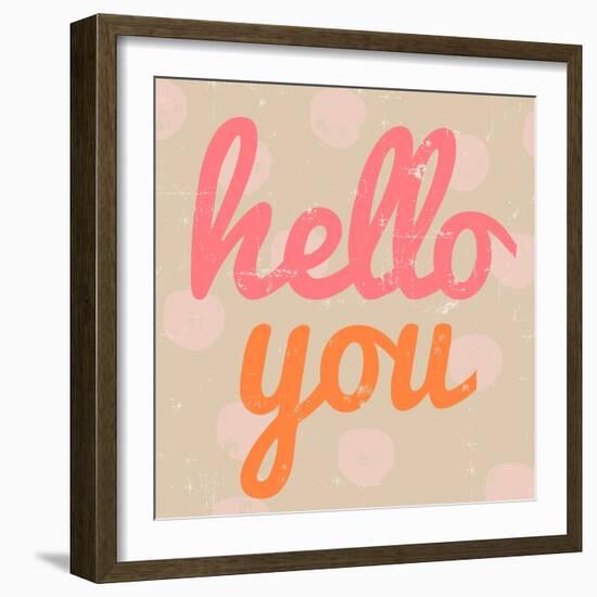Hello You Polka Dot-Lola Bryant-Framed Art Print