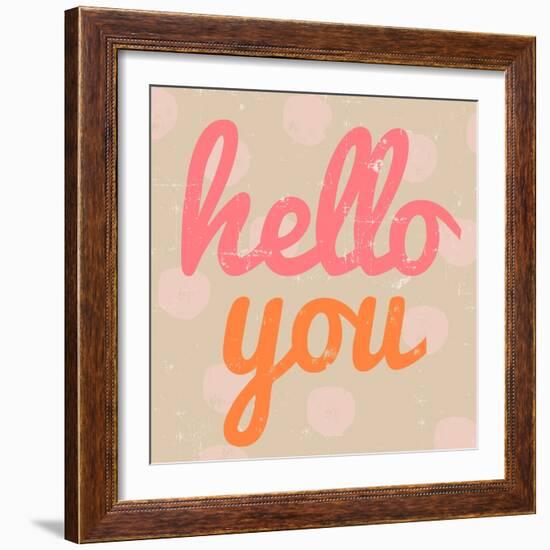 Hello You Polka Dot-Lola Bryant-Framed Art Print