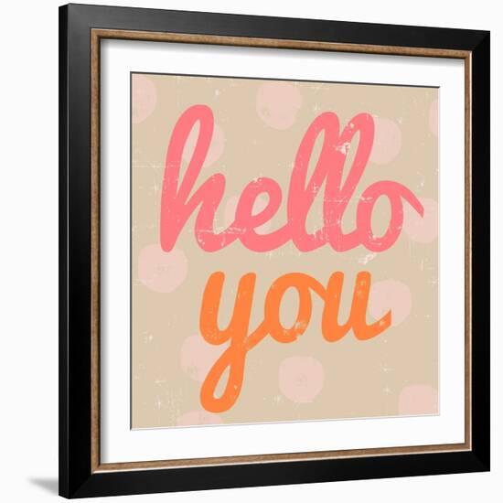 Hello You Polka Dot-Lola Bryant-Framed Art Print