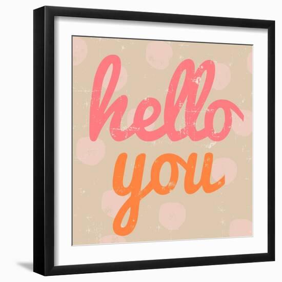 Hello You Polka Dot-Lola Bryant-Framed Art Print