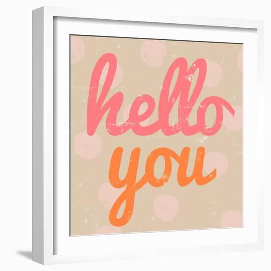 Hello You Polka Dot-Lola Bryant-Framed Art Print