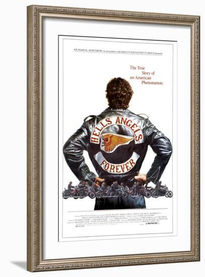 HELLS ANGELS FOREVER, poster art, 1983, ©RKR/courtesy Everett Collection-null-Framed Art Print