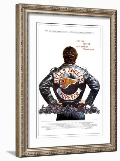 HELLS ANGELS FOREVER, poster art, 1983, ©RKR/courtesy Everett Collection-null-Framed Art Print