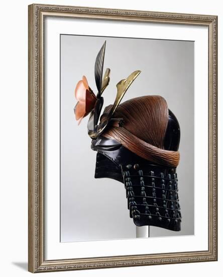 Helmet Decorated with Camellia, Samurai Armor, Edo Period-null-Framed Giclee Print