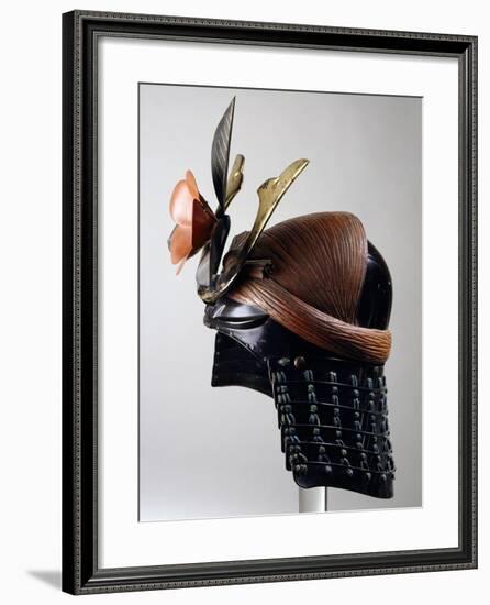 Helmet Decorated with Camellia, Samurai Armor, Edo Period-null-Framed Giclee Print