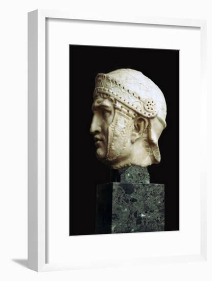 Helmeted head of a Roman soldier, c.1st century. Artist: Unknown-Unknown-Framed Giclee Print