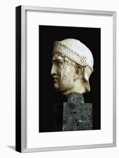 Helmeted head of a Roman soldier, c.1st century. Artist: Unknown-Unknown-Framed Giclee Print