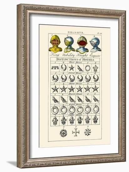 Helmets and Distinction of Houses; King, Nobility, Knight, Esquire-Hugh Clark-Framed Art Print