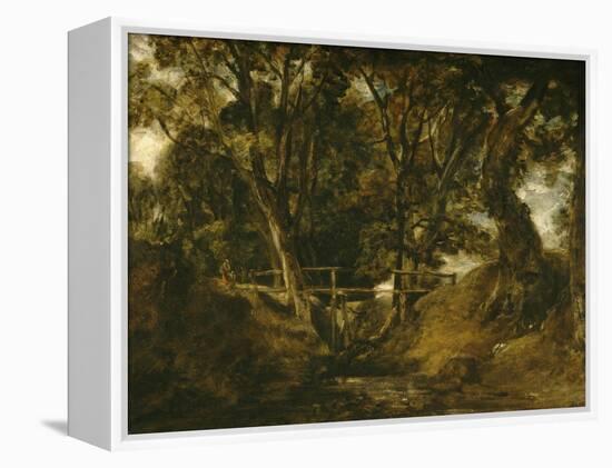 Helmingham Dell. Vallon dans le parc de Helmingham (Suffolk)-John Constable-Framed Premier Image Canvas