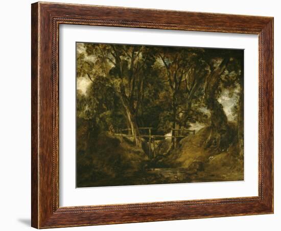 Helmingham Dell. Vallon dans le parc de Helmingham (Suffolk)-John Constable-Framed Giclee Print