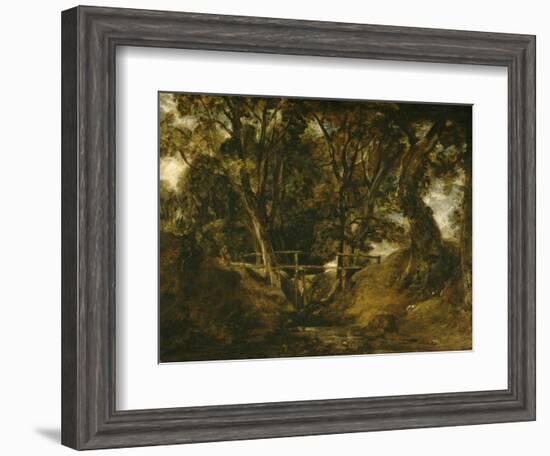 Helmingham Dell. Vallon dans le parc de Helmingham (Suffolk)-John Constable-Framed Giclee Print