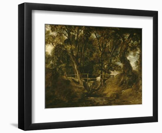 Helmingham Dell. Vallon dans le parc de Helmingham (Suffolk)-John Constable-Framed Giclee Print