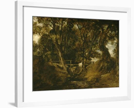 Helmingham Dell. Vallon dans le parc de Helmingham (Suffolk)-John Constable-Framed Giclee Print