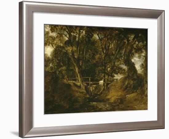 Helmingham Dell. Vallon dans le parc de Helmingham (Suffolk)-John Constable-Framed Giclee Print