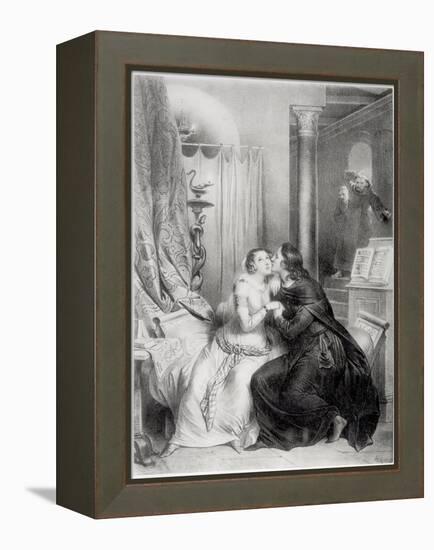 Heloise and Abelard-Achille Deveria-Framed Premier Image Canvas