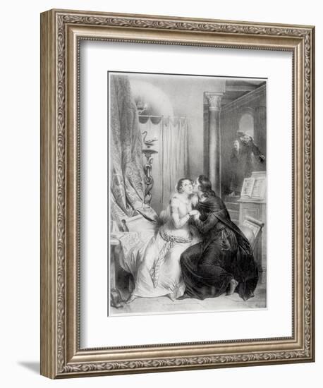 Heloise and Abelard-Achille Deveria-Framed Giclee Print