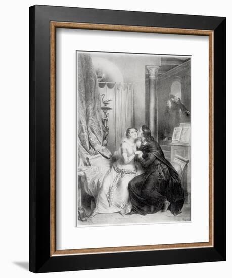 Heloise and Abelard-Achille Deveria-Framed Giclee Print