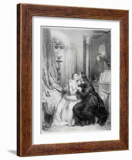 Heloise and Abelard-Achille Deveria-Framed Giclee Print