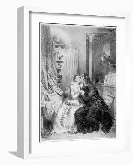 Heloise and Abelard-Achille Deveria-Framed Giclee Print