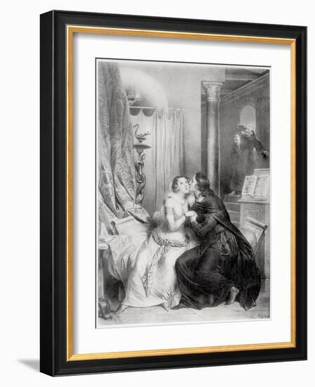 Heloise and Abelard-Achille Deveria-Framed Giclee Print