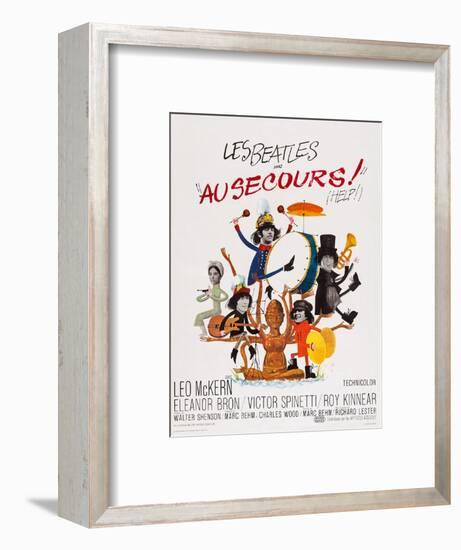 Help!, (AKA Au Secours!), French Poster Art, Top: Ringo Starr, Paul Mccartney; Bottom-null-Framed Art Print