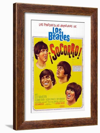 Help!, Argentinean Poster Art, The Beatles, 1965--Framed Art Print