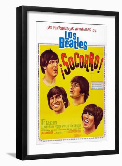 Help!, Argentinean Poster Art, The Beatles, 1965-null-Framed Art Print