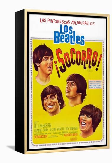 Help!, Argentinean Poster Art, The Beatles, 1965-null-Framed Stretched Canvas