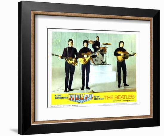 Help, from Left:Paul Mccartney, George Harrison, Ringo Starr, John Lennon, 1965-null-Framed Art Print