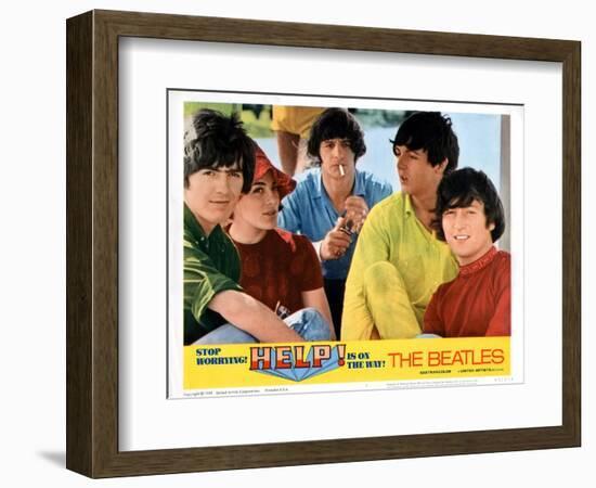 Help, George Harrison, Ringo Starr, Paul Mccartney, John Lennon, 1965-null-Framed Premium Giclee Print