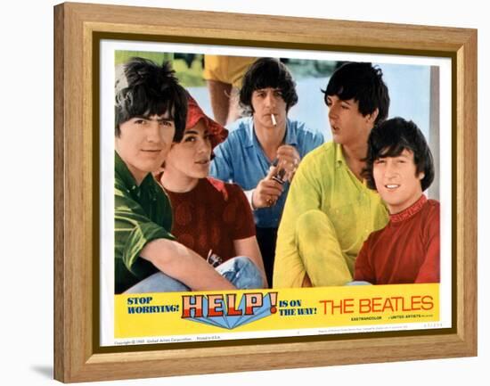 Help, George Harrison, Ringo Starr, Paul Mccartney, John Lennon, 1965-null-Framed Stretched Canvas