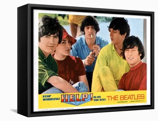 Help, George Harrison, Ringo Starr, Paul Mccartney, John Lennon, 1965-null-Framed Stretched Canvas