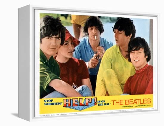 Help, George Harrison, Ringo Starr, Paul Mccartney, John Lennon, 1965-null-Framed Stretched Canvas