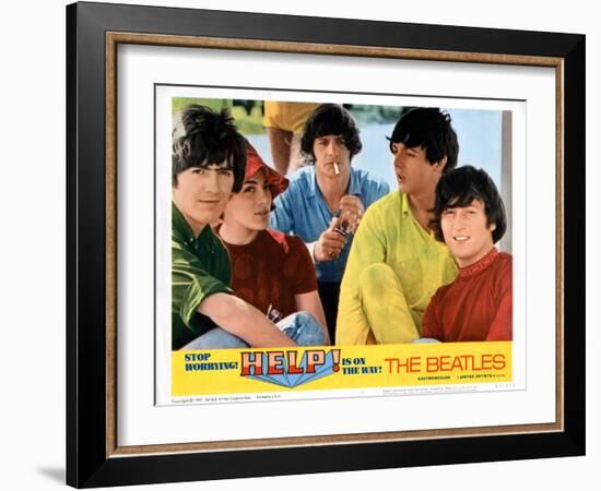 Help, George Harrison, Ringo Starr, Paul Mccartney, John Lennon, 1965-null-Framed Art Print