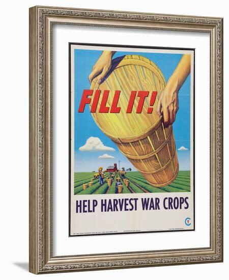 Help Harvest War Crops-Stevan Dohanos-Framed Art Print