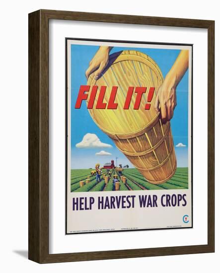 Help Harvest War Crops-Stevan Dohanos-Framed Art Print