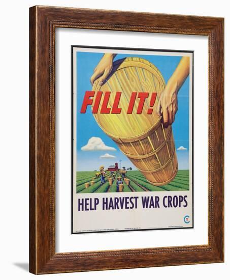 Help Harvest War Crops-Stevan Dohanos-Framed Art Print
