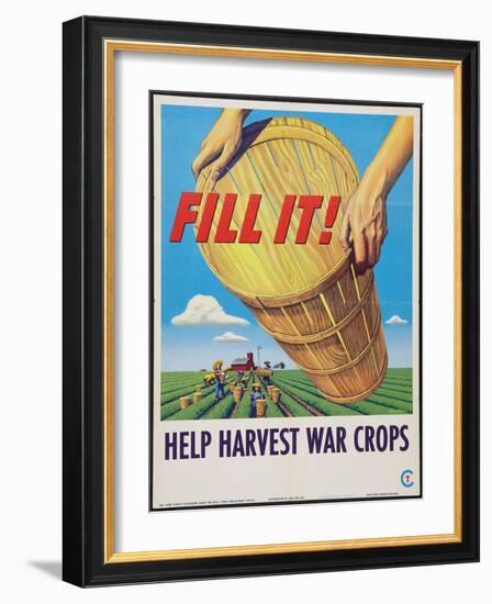 Help Harvest War Crops-Stevan Dohanos-Framed Art Print