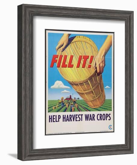 Help Harvest War Crops-Stevan Dohanos-Framed Art Print