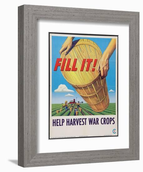 Help Harvest War Crops-Stevan Dohanos-Framed Art Print