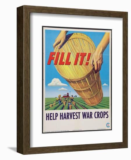 Help Harvest War Crops-Stevan Dohanos-Framed Art Print