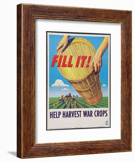 Help Harvest War Crops-Stevan Dohanos-Framed Art Print