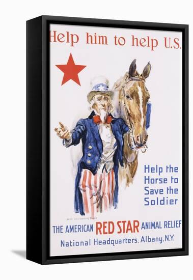 Help Him to Help U.S.! Poster-James Montgomery Flagg-Framed Premier Image Canvas