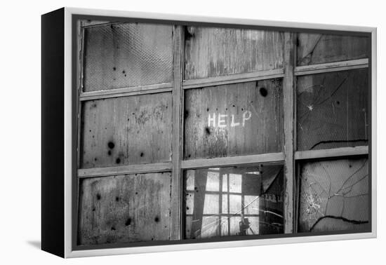 Help in Broken Windows-null-Framed Stretched Canvas